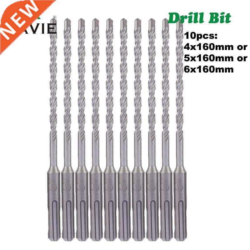 10pc/Lot 4mm 5mm 6mm Electric Hammer SDS Plus Drill Bits Set