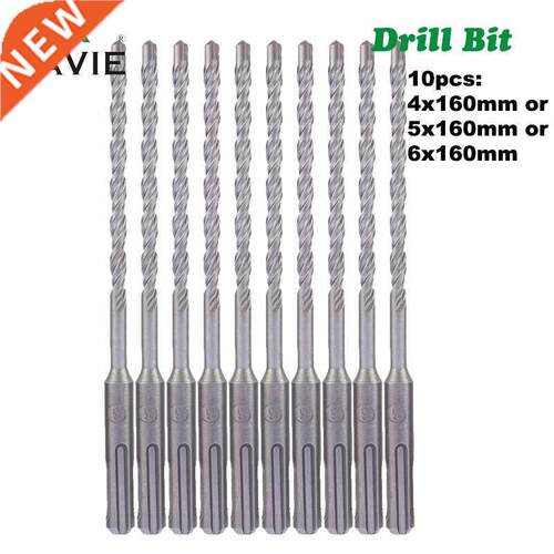 10pc/Lot 4mm 5mm 6mm Electric Hammer SDS Plus Drill Bits Set