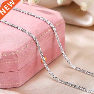 Authentic Italian S925 Sterling Silver Necklace Sparkling Cl