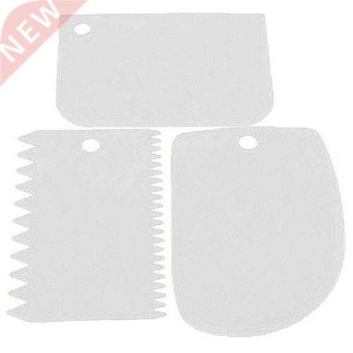 Durable Irregular Teeth Edge Cream Scraper Plastic Baking