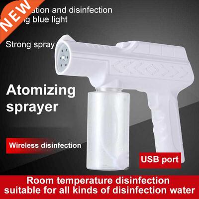 Wireless Disinfection Spray Gun Rechargeable Blue Light