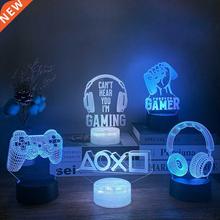 D Night Lamp Gaming Room Desk Setup Lighting Decor on the t