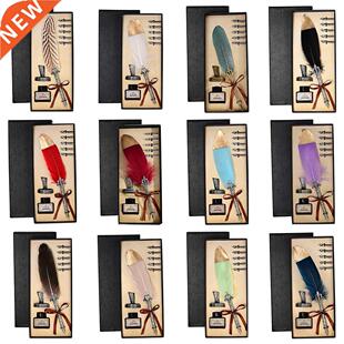 1 Set Quill Fountain Pen Writing Set Portable Calligraphy Fe