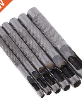 6Pcs/set Leather Hole Puncher Hollow Round Punch Tool Strap