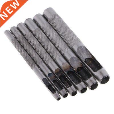 6Pcs/set Leather Hole Puncher Hollow Round Punch Tool Strap