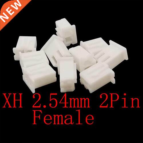 100Pcs/lot JST XH2.54 Pitch 2.54mm 2Pin Female Jack Plastic