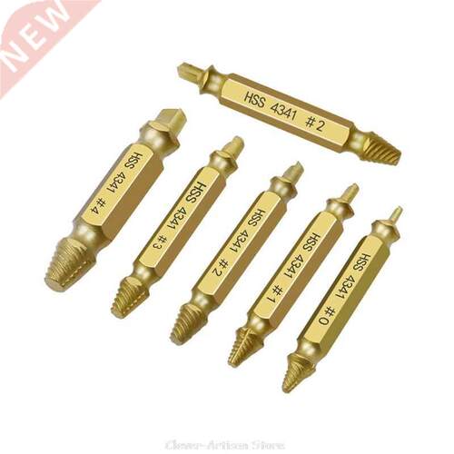 6pcs Damaged Screw Extractor Speed Out Drill Bits Removal To