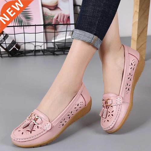 Women Flats Summer Women Genuine Leather Shoes With Low Heel