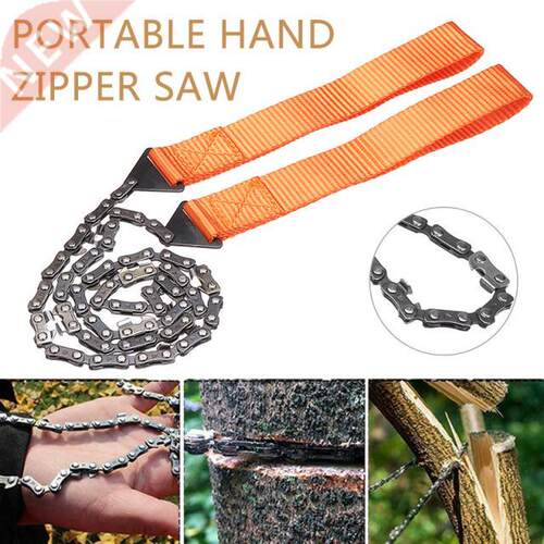 Pocket Hand Chainsaw Outdoor Survival Camping Hiking Wood Cu