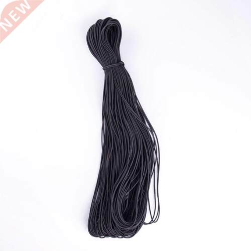 MM 10 M Tent Poles Craft Elastic Rubber Band, Black and