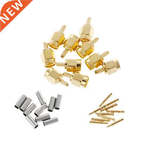 10 Pcs SMA Male Plug Crimp RG174 RG316 LMR100 Cable RF