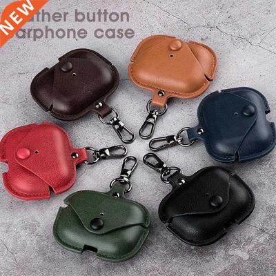 Leather Button Earphone Case For AirPods Pro 3 Luxucy Wirele