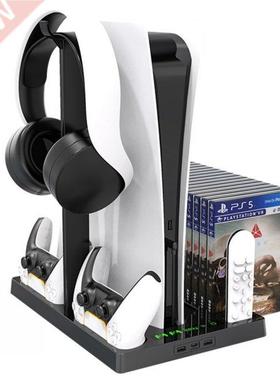 For PS5 Vertical Cooling Fan Stand with 15 Game Slot  Hub P