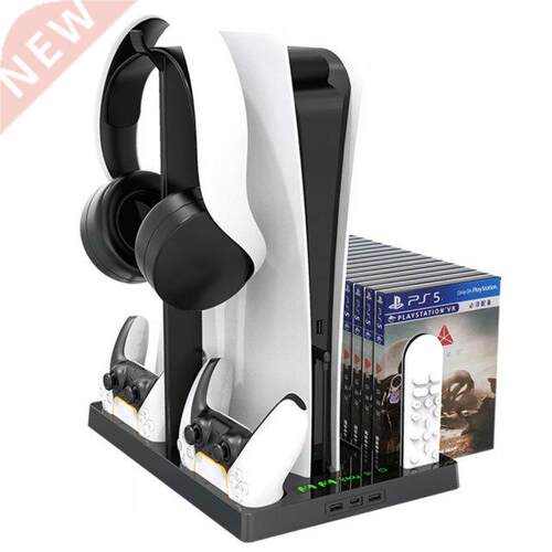 For PS5 Vertical Cooling Fan Stand with 15 Game Slot  Hub P