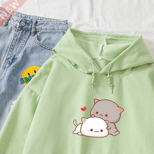 Girl Harajuku Cute Hoodie Loose Cartoon Couple Hoodies Ladie