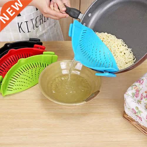 Kitchen Silicone Strainer Adjustable Clip On Strainer That