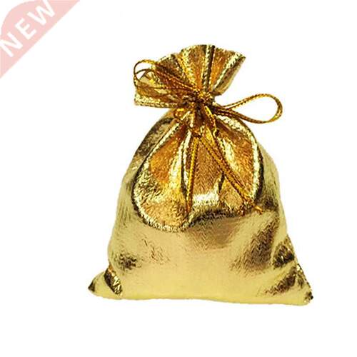 10 Sizes Gold Silver Color Organza Bag Jewelry Packaging