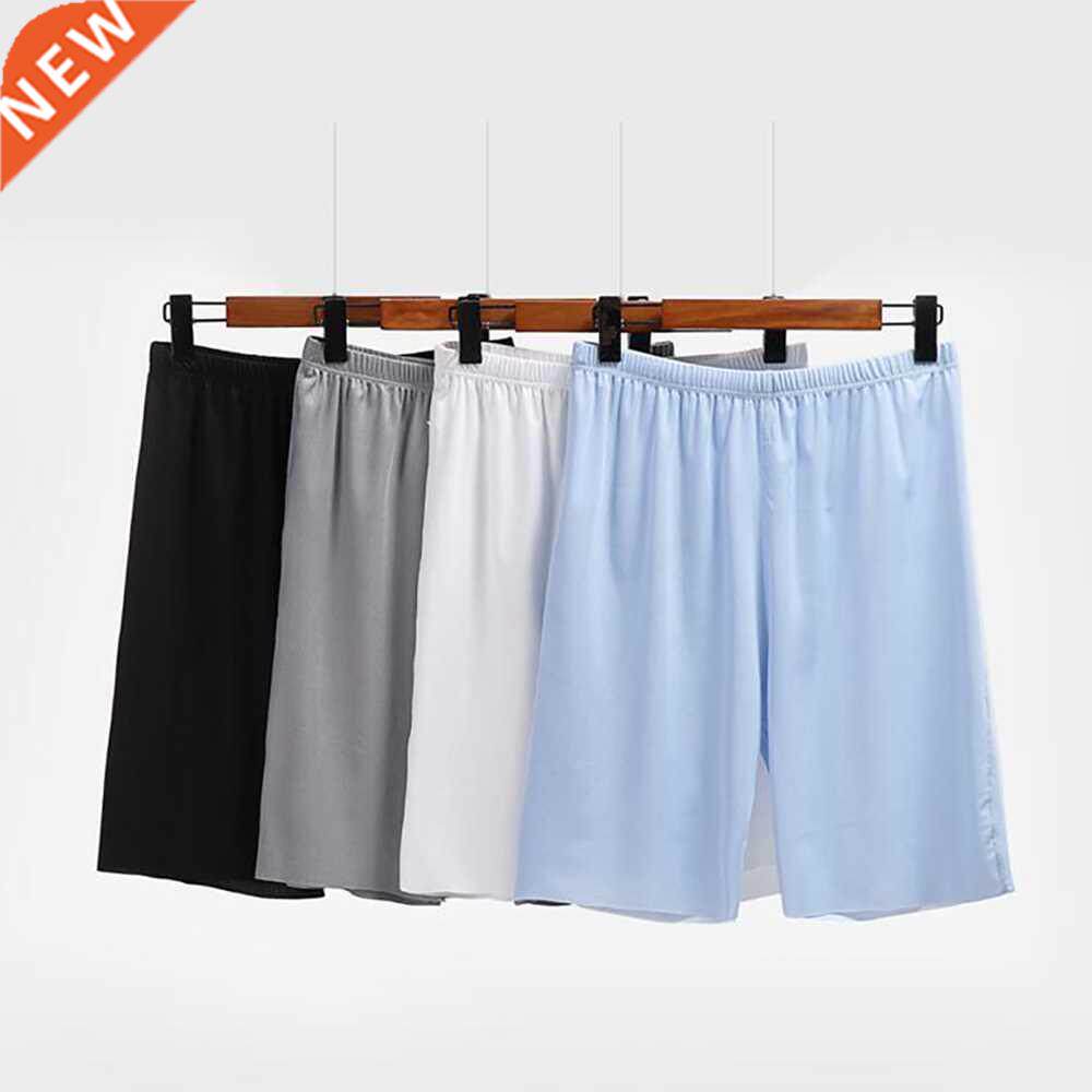 Summer Ice Silk Mens Sleep Bottoms Pyjamas Soft Sleepwear Bo