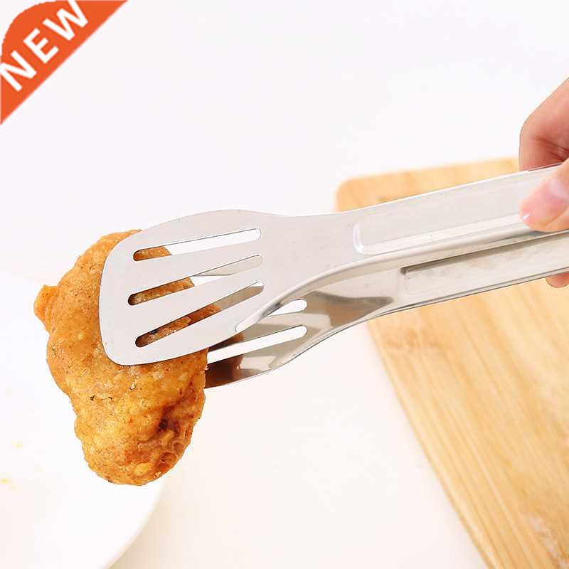 Portable Non-Slip Stainless Steel Food Tongs Meat Salad
