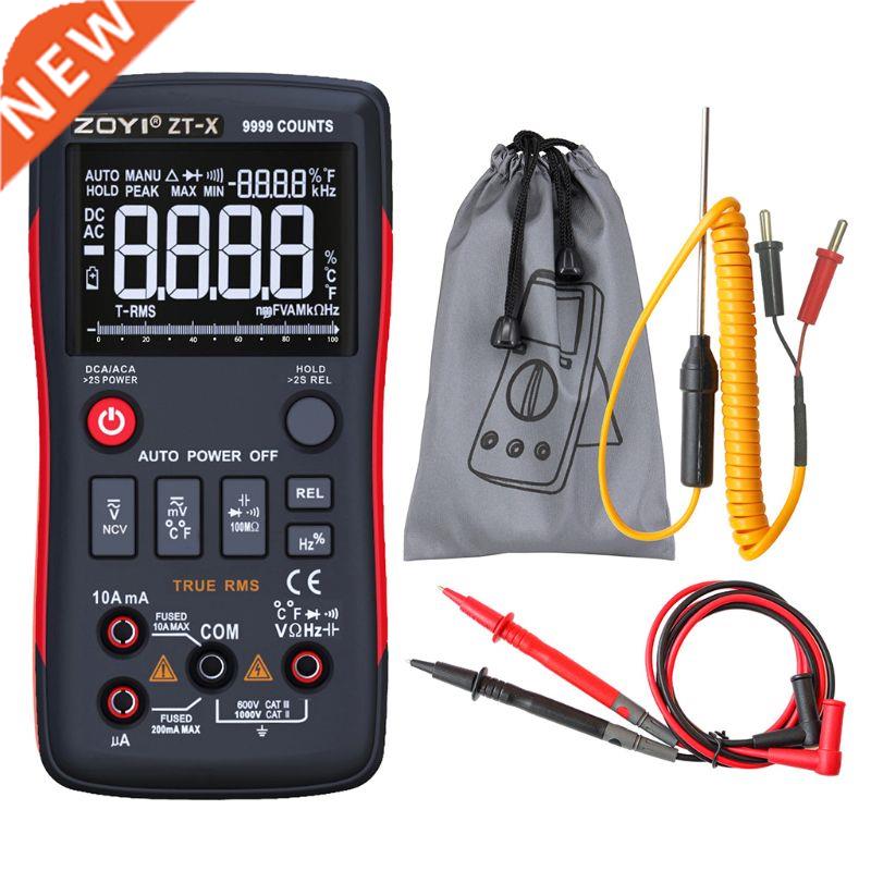 ZOY ZT-X True-RMS Dgtal Multmeter Button 9999 Counts A-C