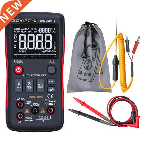 ZOY ZT-X True-RMS Dgtal Multmeter Button 9999 Counts A-C