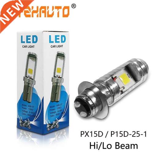 1Pcs H6 P15D-25-1 Led otorcycle Headlight PX15D Hi/Lo Bea