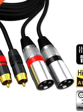 Dul XLR Mle to Dul RC Mle Cble 2 XLR Mle to 2 RC Ml