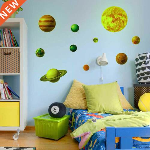 Solar System Planets Wall Stickers Kids Rooms Study Rooms