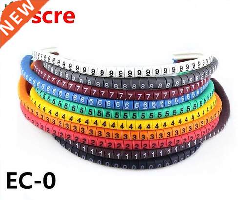 500PCS EC-0 Cable Wire arker 0 to 9 For Cable Size 1.5 sq