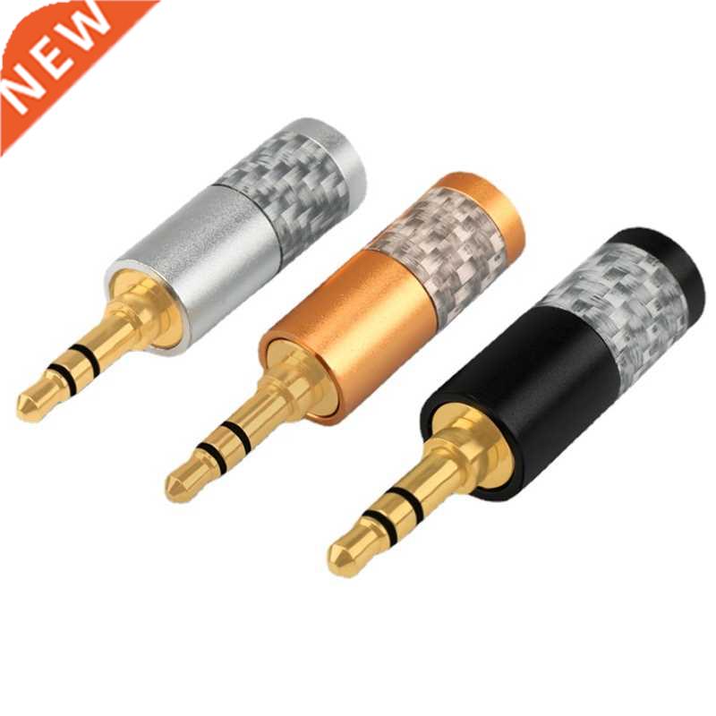 2Pcs Hi-end Carbon Fiber .5mm Plug 24K Gold Plated Copper C