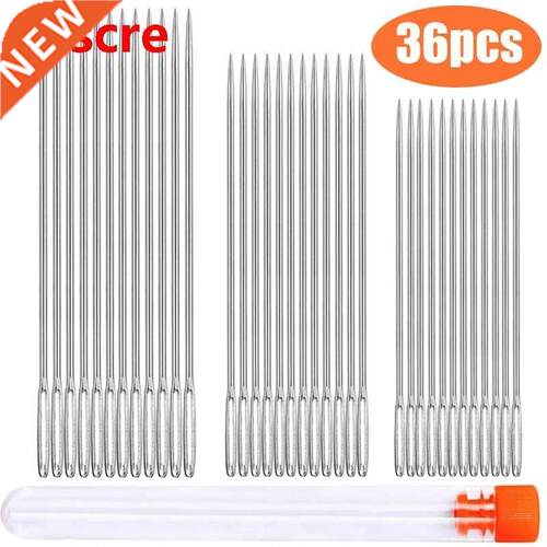 6 PCS 1.65in 1.97in 2.4in Stainless Steel Large Eye Needles