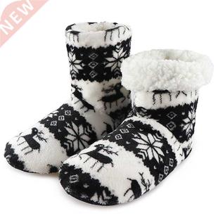 Winter Socks Shoes Woman Home Slippers Christmas Elk Indoor