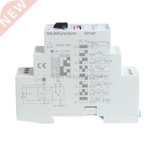 1Pc AC/DC 24-240V DHC19-M Multifunction Timer Time Relay G08