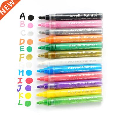 12Color Waterproof Acrylic Painter Permanent Paint Marker