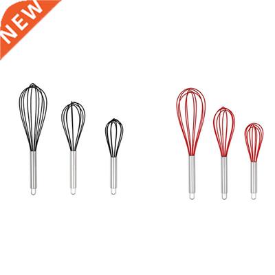 3 Pieces Of Silicone Egg Beater Stainless Steel Hand Mixer