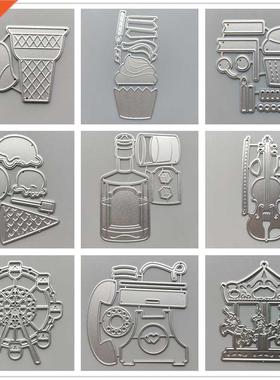 (27 Styles) 2022 ce Cream Cup Metal Cuttng Des  Scrapb