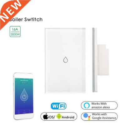 Smart Wifi Water Heater Boiler Switch 16A 000W Glass Panel