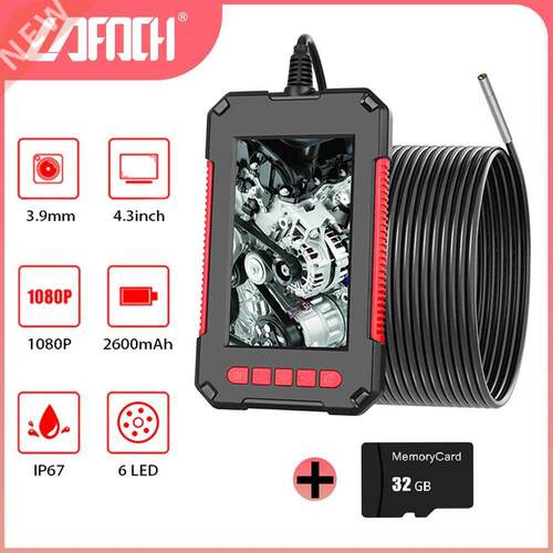 3.9mm Industrial Endoscope Camera 1080P HD 4.3'' LCD Pipe D