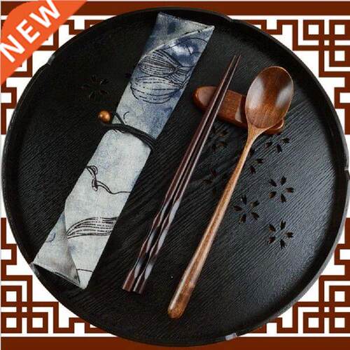 Portble Wooden Tblewre Jpnese Style Chopsticks Spoon