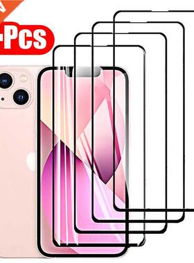 4Pcs Full ver Protective Glass On For iPhone 13 12 11 Pro Ma