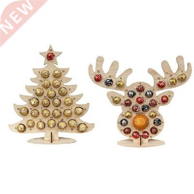 Christmas Wooden Advent Calendar Chocolate Holder Countdown