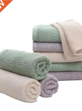 5 Pcs/Set Bamboo Fiber Thicken Face Towel Plain Color
