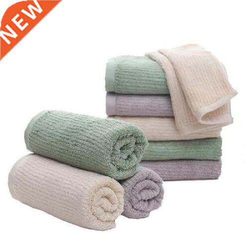 5 Pcs/Set Bamboo Fiber Thicken Face Towel Plain Color