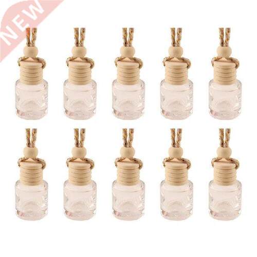 10Pcs Car Hanging Glass Bottle Empty Perfume Aromatherapy