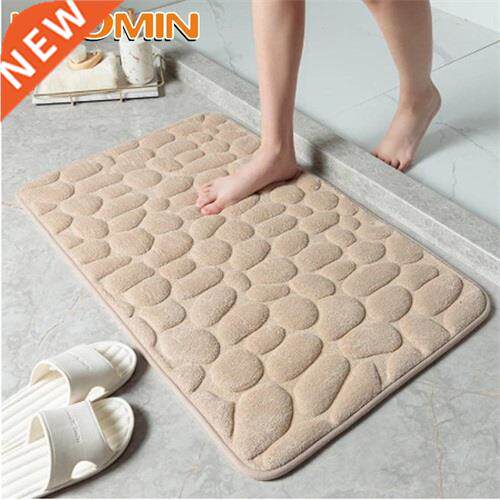 HOOMIN Bthroom Bth Mt Non-slip Crpets Memory Fom Pd
