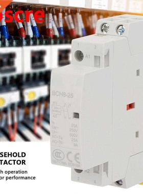 2P 25A 24V 50/60Hz Din Rail Household AC Contactor 1NC