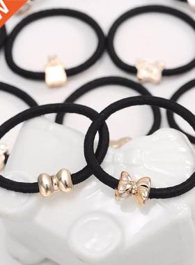 10PCSLot New Korean Hair Accessories For Women Black Elasti