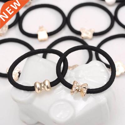 10PCSLot New Korean Hair Accessories For Women Black Elasti