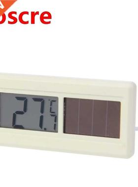 Mini Potable Solar Powered Digital LCD Thermometer Temperatu