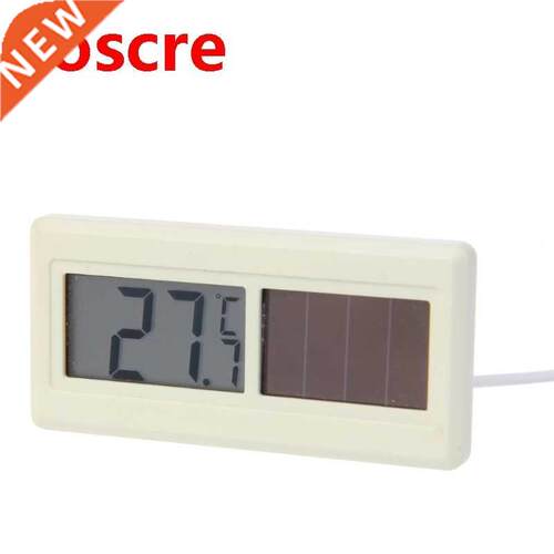 Mini Potable Solar Powered Digital LCD Thermometer Temperatu
